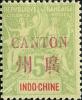 广州1 安南航海商务神像加盖“CANTON”（广州）邮票